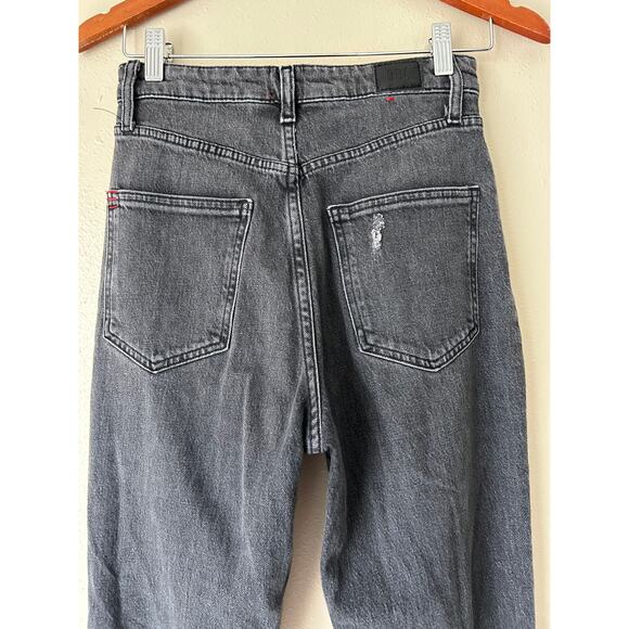 BDG Washed Out Black Stretch High Rise Flare Jeans Size 27 - Picture 6 of 9